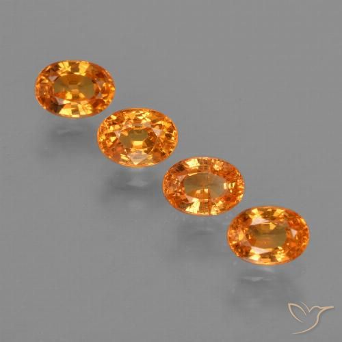 2.31ctw Naturale Arancione brillante Granato spessartite, Ovale, VS