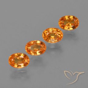 Gemme di Granato spessartite Arancione brillante naturale da 2.31 ct, Ovale, VS
