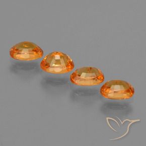 Gemme di Granato spessartite Arancione brillante naturale da 2.31 ct, Ovale, VS