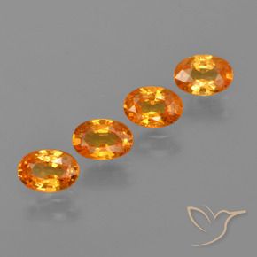 Gemme di Granato spessartite Arancione brillante naturale da 2.37 ct, Ovale, VS