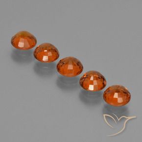 Gemme di Granato spessartite Arancione scuro naturale da 2.85 ct, Rotondo, VS-SI