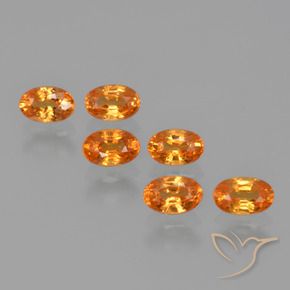 Gemme di Granato spessartite Arancione brillante naturale da 2.39 ct, Ovale, VS