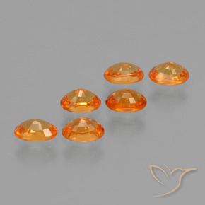 Gemme di Granato spessartite Arancione brillante naturale da 2.39 ct, Ovale, VS