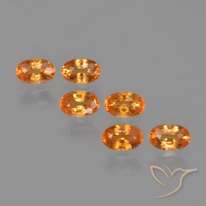 Gemme di Granato spessartite Arancione brillante naturale da 2.43 ct, Ovale, VS