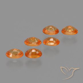 Gemme di Granato spessartite Arancione brillante naturale da 2.43 ct, Ovale, VS