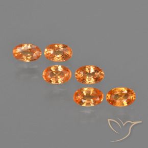 Gemme di Granato spessartite Arancio Medio naturale da 2.37 ct, Ovale, VS-SI
