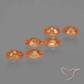 Gemme di Granato spessartite Arancio Medio naturale da 2.37 ct, Ovale, VS-SI