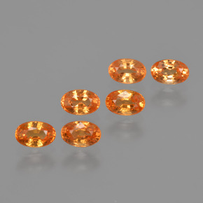 Granato spessartite naturale arancione da 2,40 ct, taglio ovale, VS