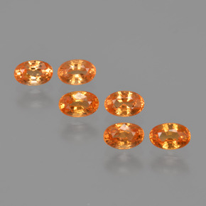 Granato spessartite naturale arancione da 2,40 ct, taglio ovale, VS