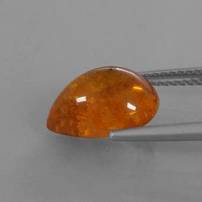 Granato spessartite Arancione Ambra naturale da 5.39 ct, Forma a pera, Traslucido