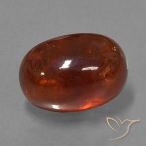 Granato spessartite Arancione scuro naturale da 11.22 ct, Ovale, Traslucido