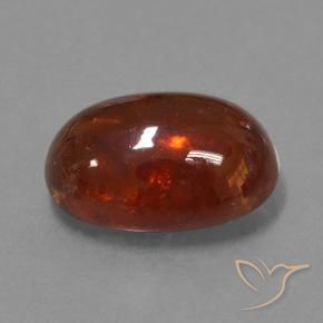 Granato spessartite Arancione scuro naturale da 11.22 ct, Ovale, Traslucido