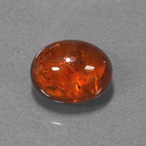 Granato spessartite Arancione scuro naturale da 7.05 ct, Taglio ovale, Traslucido
