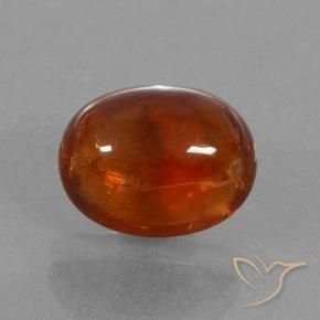 Granato spessartite Arancione rossastra naturale da 5.48 ct, Ovale, Traslucido