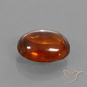 Granato spessartite Arancione rossastra naturale da 5.48 ct, Ovale, Traslucido