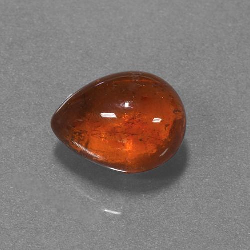Granato spessartite Arancione scuro naturale da 5.89 ct, Forma a pera, Traslucido