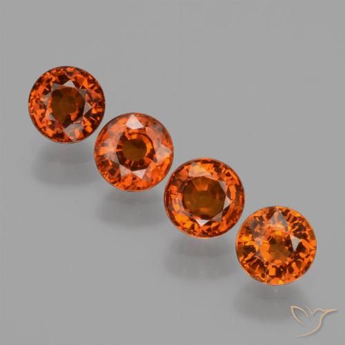 2.20ctw Naturale Rosso fuoco Granato spessartite, Rotondo, VS