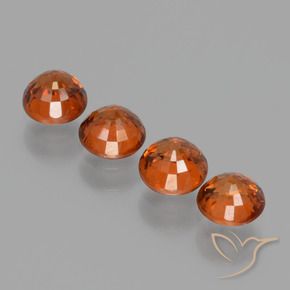 Gemme di Granato spessartite Rosso fuoco naturale da 2.20 ct, Rotondo, VS