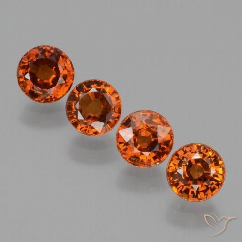 2.78ctw Naturale Arancione scuro Granato spessartite, Rotondo, VS