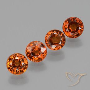 Gemme di Granato spessartite Arancione scuro naturale da 2.78 ct, Rotondo, VS