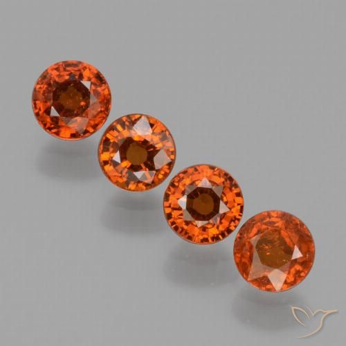 1.84ctw Naturale Arancia Fuoco Granato spessartite, Rotondo, VS