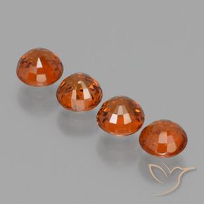 Gemme di Granato spessartite Arancia Fuoco naturale da 1.84 ct, Rotondo, VS