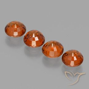 Gemme di Granato spessartite Arancio Medio naturale da 2.73 ct, Rotondo, VVS-VS