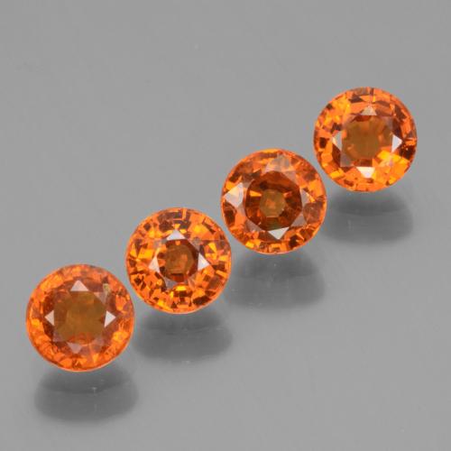 Granato spessartite naturale arancione da 2,49 ct, taglio rotondo, VS-SI