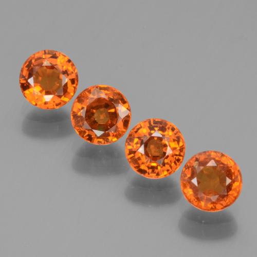 Granato spessartite naturale arancione da 2,49 ct, taglio rotondo, VS-SI