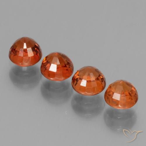 Gemme di Granato spessartite Arancio Medio naturale da 2.16 ct, Rotondo, VS
