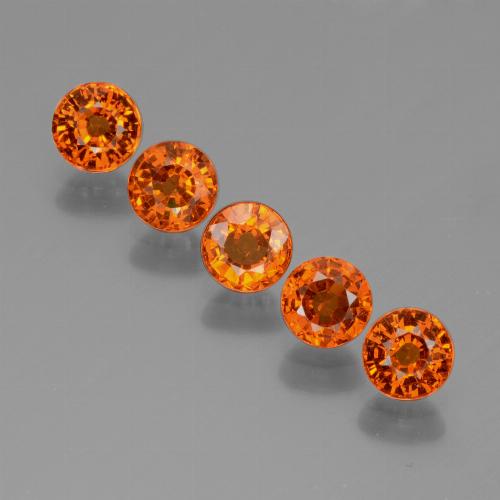 Granato spessartite naturale arancione da 2,68 ct, taglio rotondo, VS