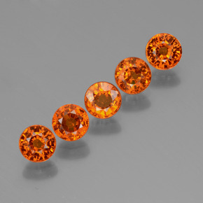 Granato spessartite naturale arancione da 2,68 ct, taglio rotondo, VS