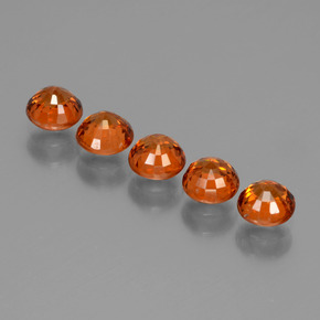 Granato spessartite naturale arancione da 2,68 ct, taglio rotondo, VS