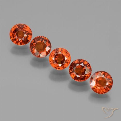 2.66ctw Naturale Arancione scuro Granato spessartite, Rotondo, VS