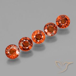 Gemme di Granato spessartite Arancione scuro naturale da 2.66 ct, Rotondo, VS