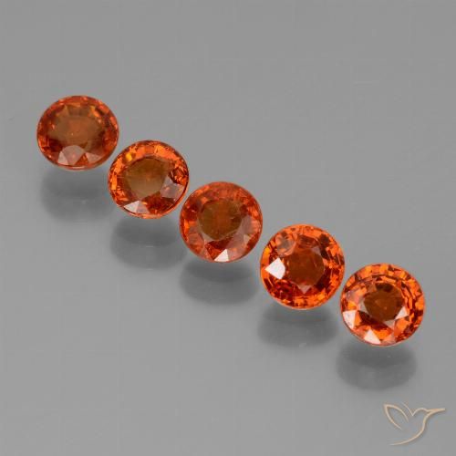 2.55ctw Naturale Arancione scuro Granato spessartite, Rotondo, VS