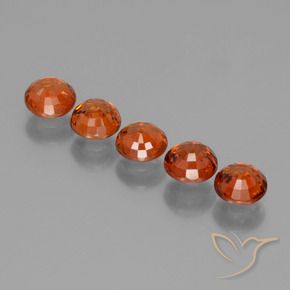 Gemme di Granato spessartite Arancione scuro naturale da 2.55 ct, Rotondo, VS