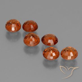 Gemme di Granato spessartite Arancione scuro naturale da 3.09 ct, Rotondo, VS