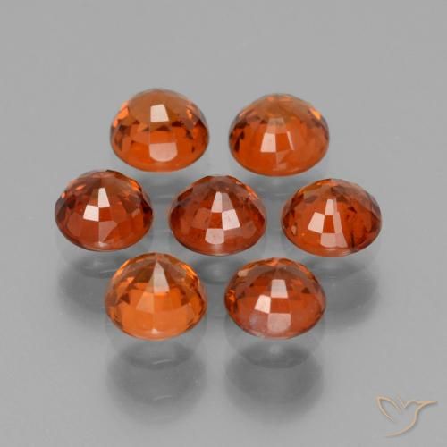 Gemme di Granato spessartite Arancio Medio naturale da 3.09 ct, Rotondo, VS
