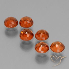 Gemme di Granato spessartite Arancio Medio naturale da 2.87 ct, Rotondo, VS