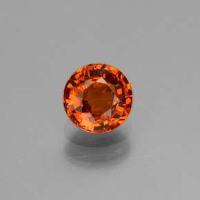 Granato spessartite naturale arancione da 0,87 ct, taglio rotondo, VVS-VS