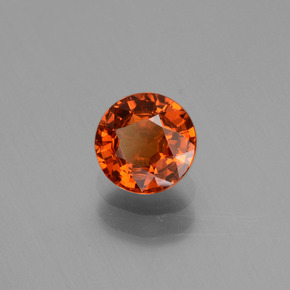 Granato spessartite naturale arancione da 0,87 ct, taglio rotondo, VVS-VS