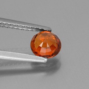 Granato spessartite naturale arancione da 0,87 ct, taglio rotondo, VVS-VS