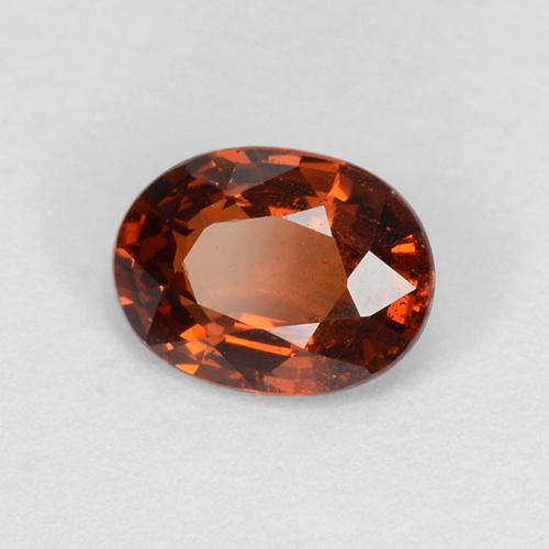 Granato spessartite arancione scuro naturale da 1,02 ct, taglio ovale, VS