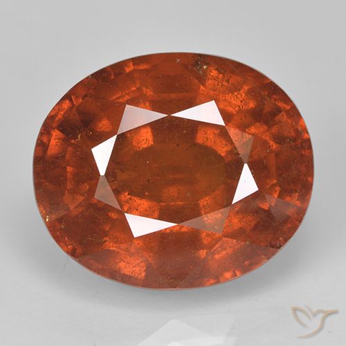 Granato spessartite Arancione rossastra naturale da 15.53 ct, Taglio ovale, SI