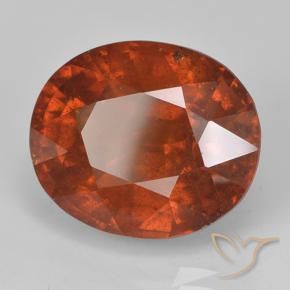 Granato spessartite Arancione rossastra naturale da 15.53 ct, Taglio ovale, SI