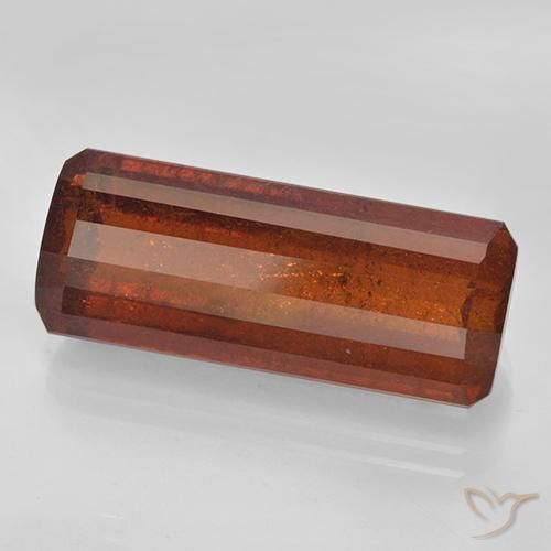 Granato spessartite Rosso arancione scuro naturale da 13.99 ct, Taglio smeraldo, SI
