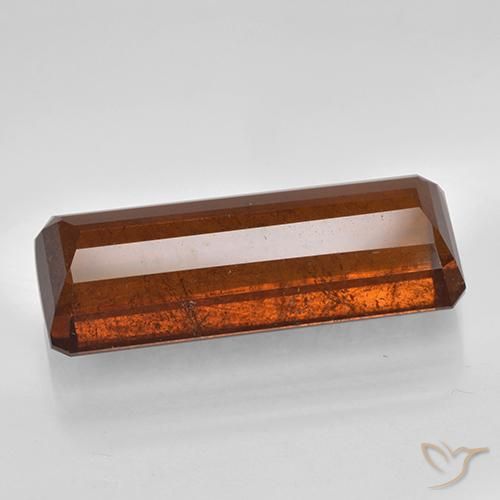 Granato spessartite Rosso arancione scuro naturale da 13.99 ct, Taglio smeraldo, SI