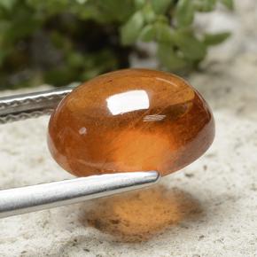 Granato spessartite Arancione scuro naturale da 5.74 ct, Taglio ovale, Traslucido