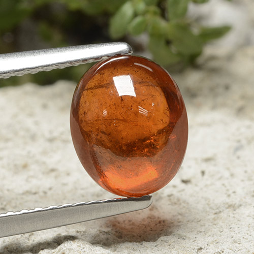 Granato spessartite Arancione Ambra naturale da 2.95 ct, Taglio ovale, Traslucido